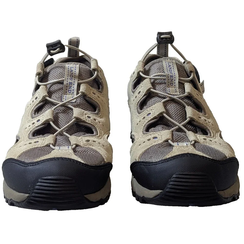 Lands End Mens 11D Sand Hiking Trail Water Sandals Closed Toe Shoes 191510 EUC